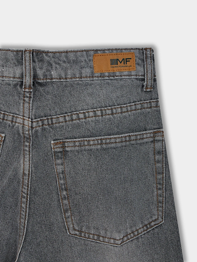 Джинсы женские wide leg серые - 8