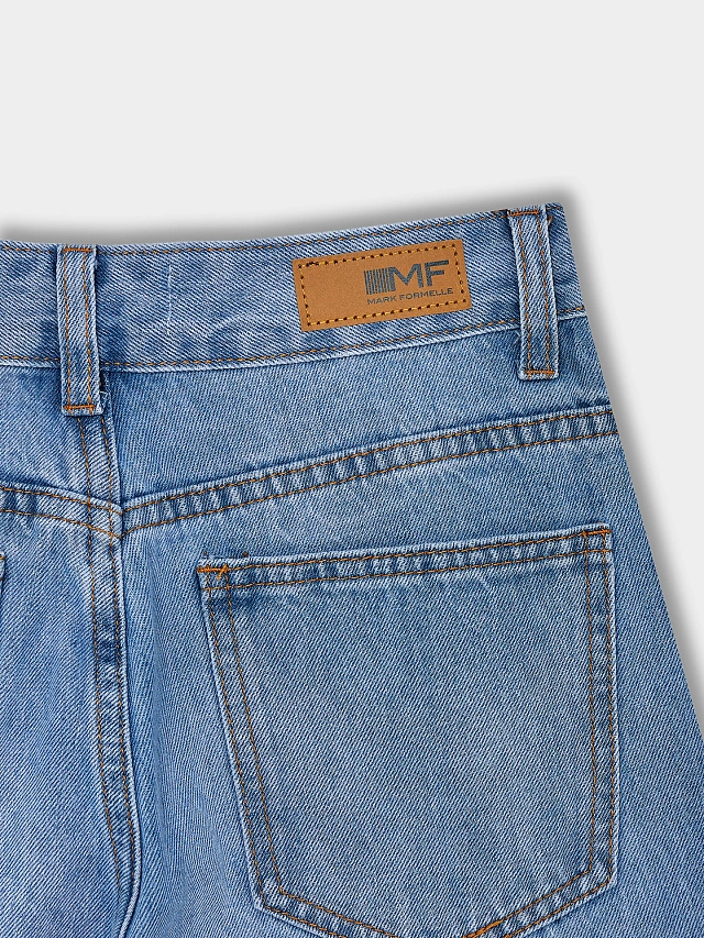 Джинсы женские wide leg голубые - 9