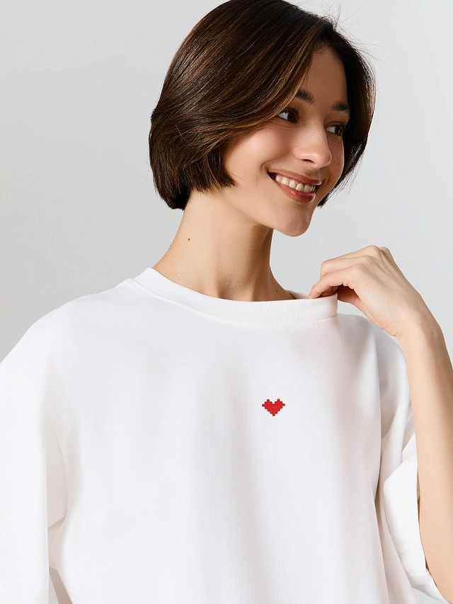 Футболка оверсайз женская белая с надписью - 12