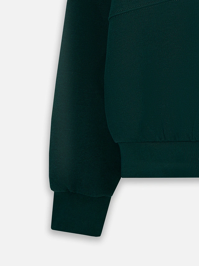 Толстовка женская зеленая на молнии - 8