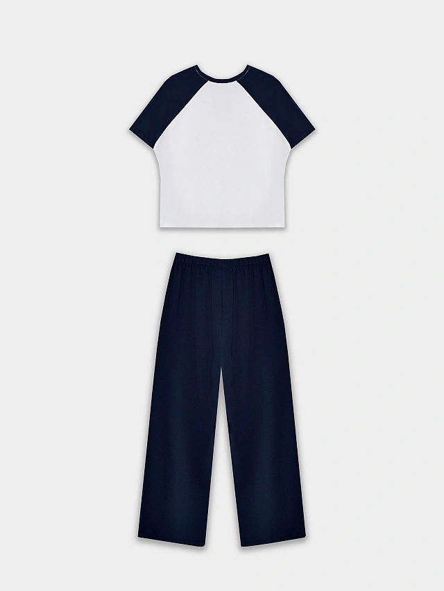 Комплект домашний женский: футболка и бриджи - 6