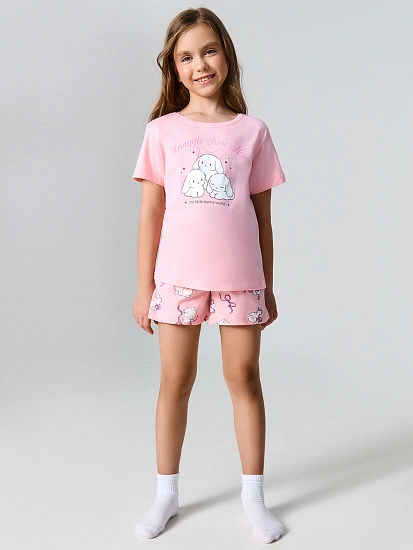 картинка Комплект домашний для девочек: футболка и шорты от известного бренда одежды для девочек Mark Formelle
