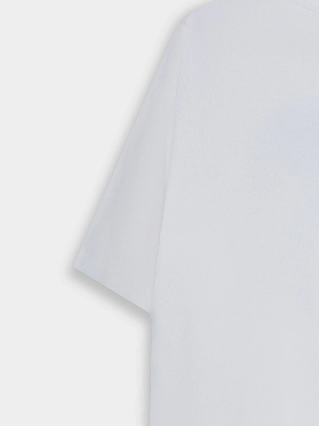 Футболка оверсайз женская белая с принтом - 10