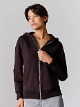 Толстовка женская коричневая на молнии