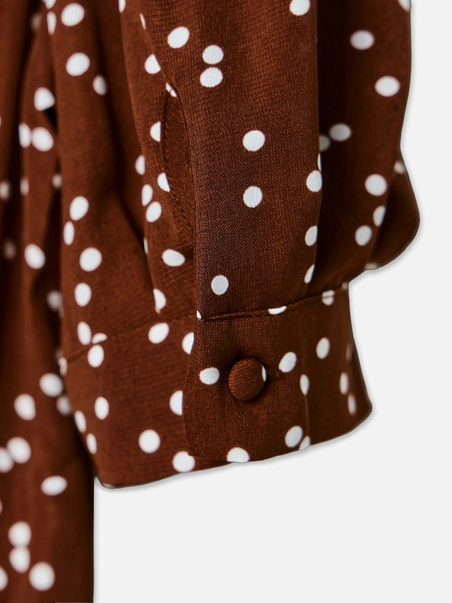 Платье миди женское приталенное с воротником - 9