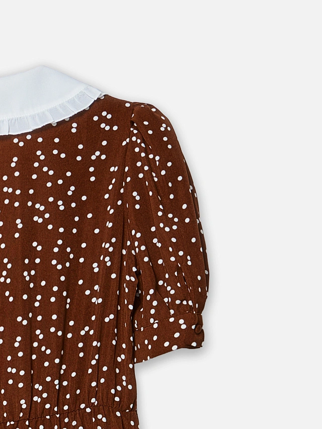 Платье миди женское приталенное с воротником - 10