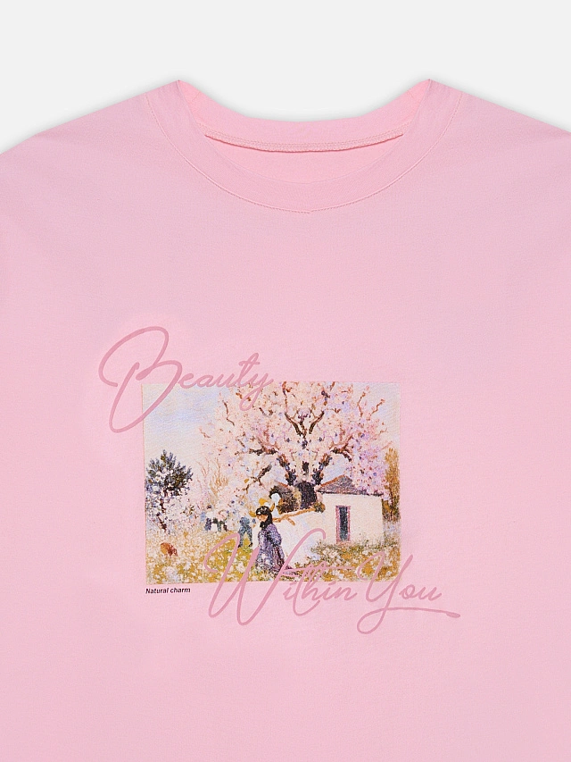 Комплект домашний женский розовый: джемпер и шорты - 10