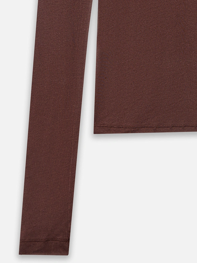 Лонгслив женский коричневый - 7