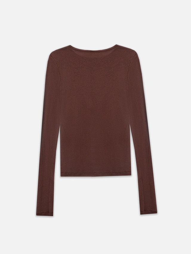 Лонгслив женский коричневый - 9