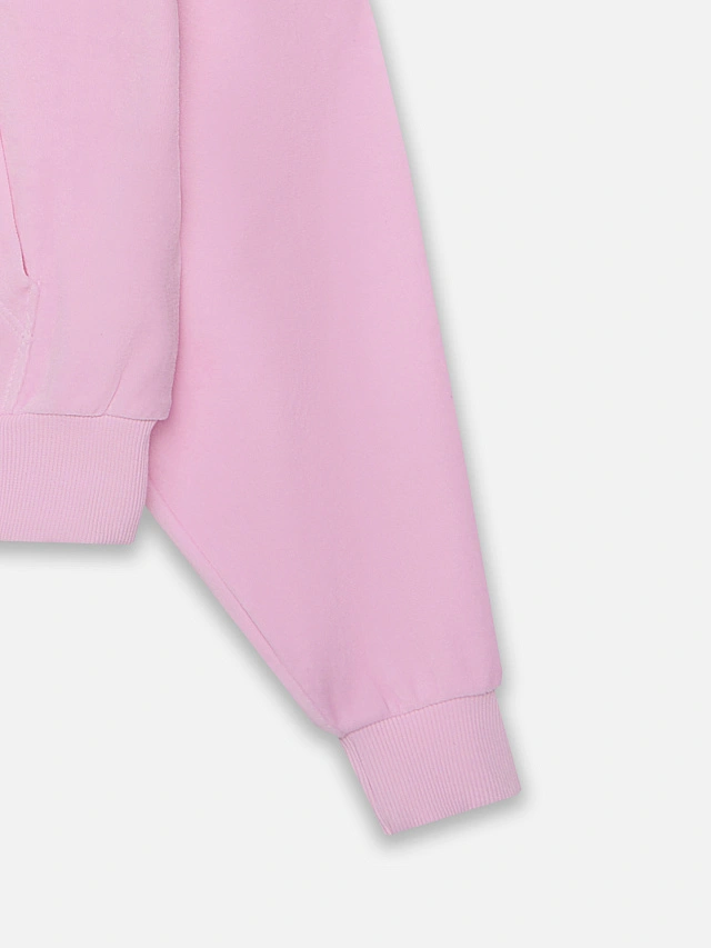 Толстовка женская розовая на молнии - 9