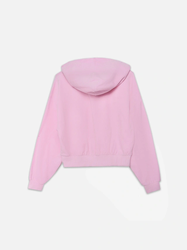 Толстовка женская розовая на молнии - 10
