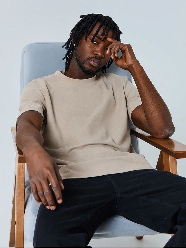 Футболка мужская серая - 4