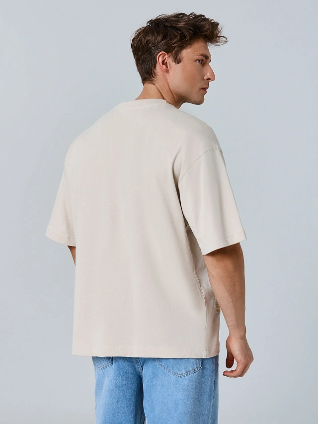 Футболка мужская серая с принтом "Клод Моне. Конькобежцы в Живерни" - 3