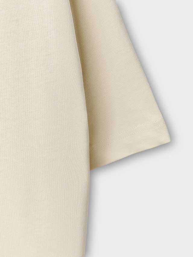 Футболка мужская бежевая с художественным принтом - 9