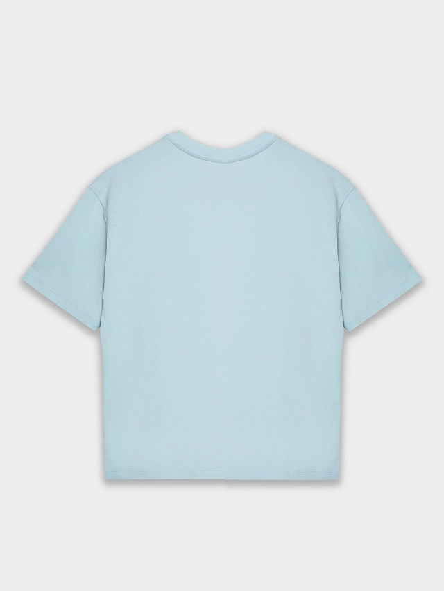 Футболка для мальчиков голубая "The Maslenica club" - 9