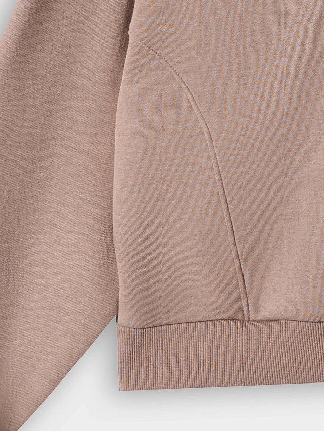 Толстовка женская бежевая на молнии - 7