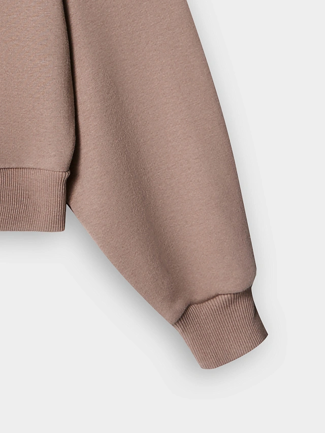 Толстовка женская бежевая на молнии - 9