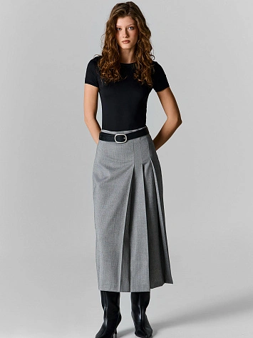 Юбка женская прямая серая