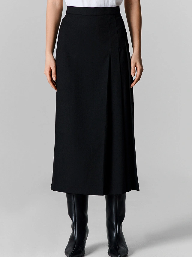 Юбка женская прямая черная - 3