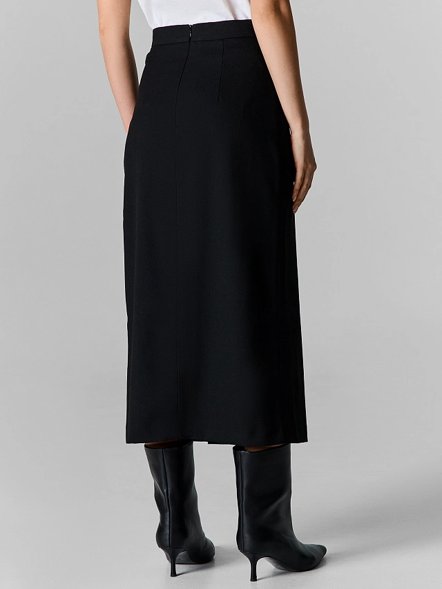 Юбка женская прямая черная - 4