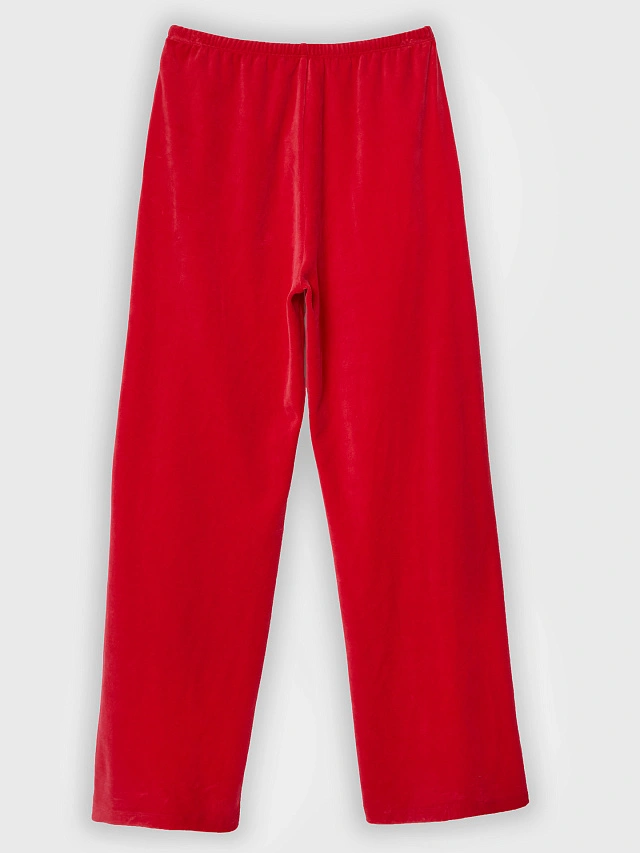 Брюки женские красные велюровые - 8