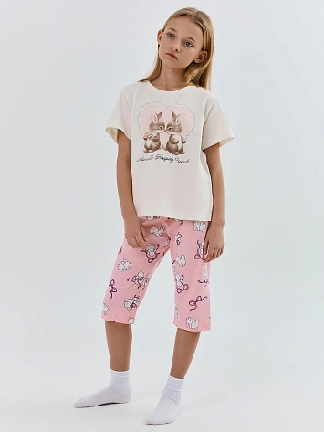 Комплект для девочек (джемпер, бриджи)