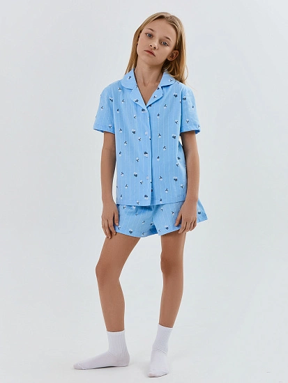 картинка КОМПЛЕКТ ДЛЯ ДЕВОЧЕК (РУБАШКА, ШОРТЫ) от известного бренда одежды для девочек Mark Formelle