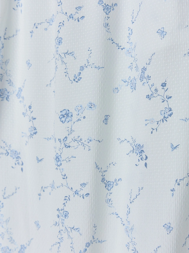 Брюки домашние женские молочные с  цветочным принтом - 8