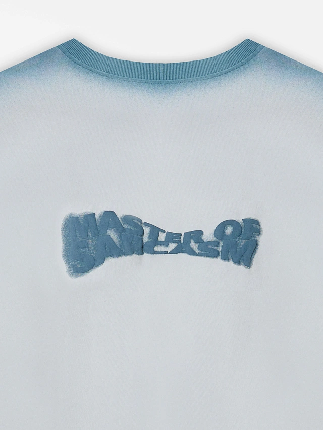 Футболка оверсайз женская белая с надписью "Master of sarcasm" - 8