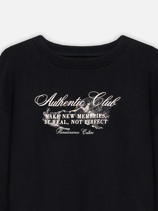 Теплый свитшот женский черный с начесом - 10