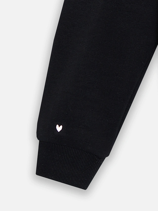 Теплый свитшот женский черный с начесом - 11