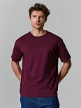 Футболка базовая мужская бордовая
