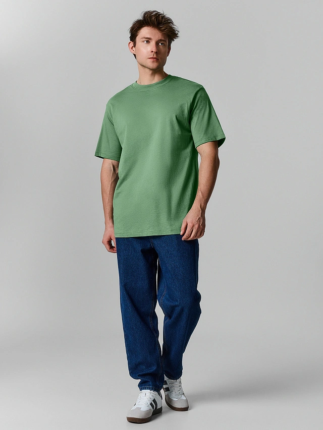 Футболка мужская базовая зеленая - 2