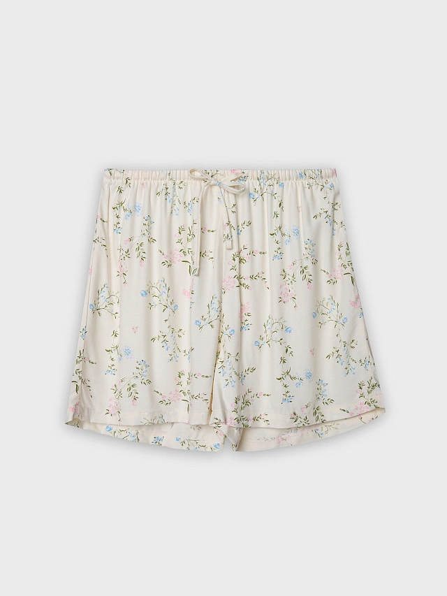 Комплект домашний женский с цветочным принтом - 9