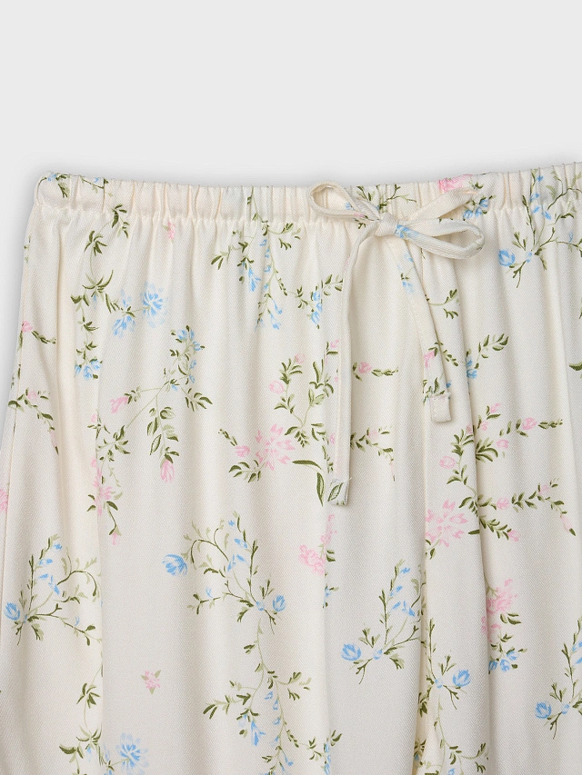 Комплект домашний женский с цветочным принтом - 10