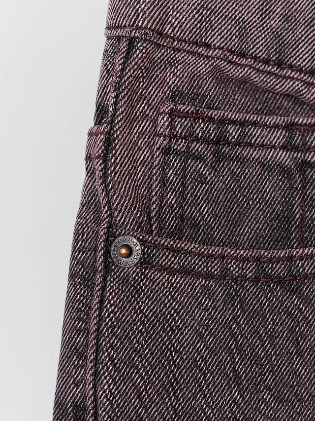 Джинсы для девочек коричневые Wide leg - 9