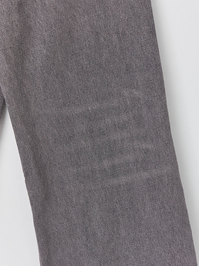 Джинсы для девочек серые с декоративными бусинами - 12