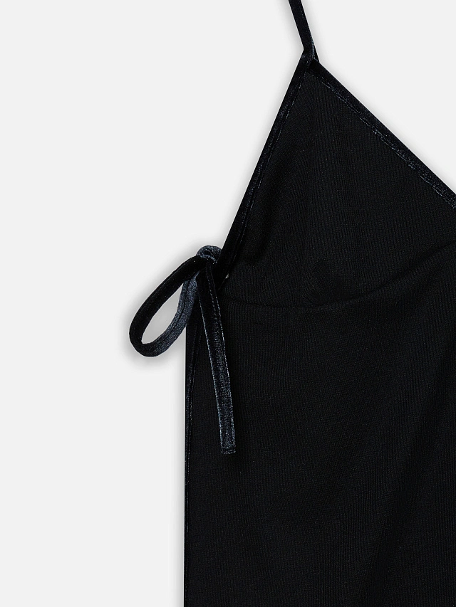 Комплект домашний женский с велюровыми завязками по бокам - 7