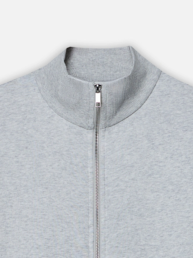 Теплая толстовка мужская серая с начесом - 7