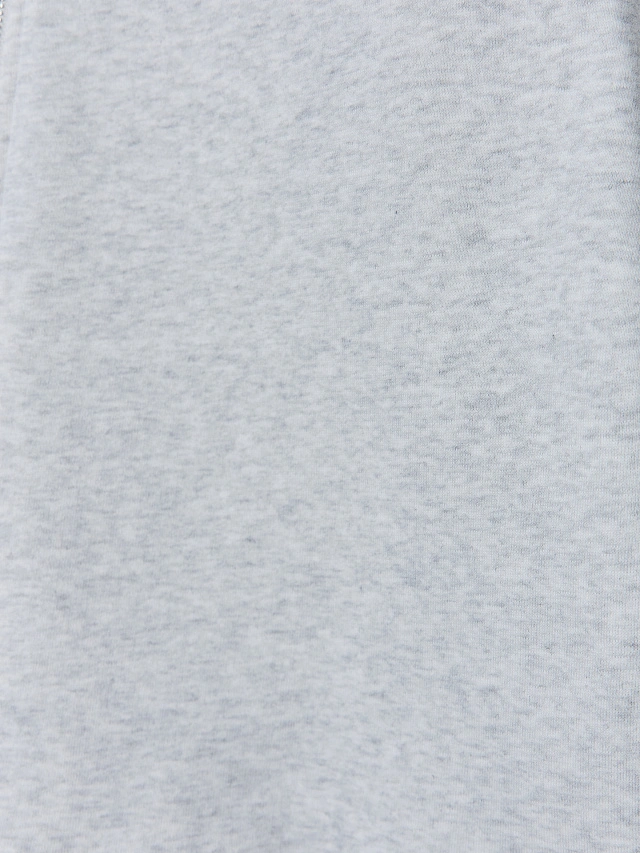 Теплая толстовка мужская серая с начесом - 8