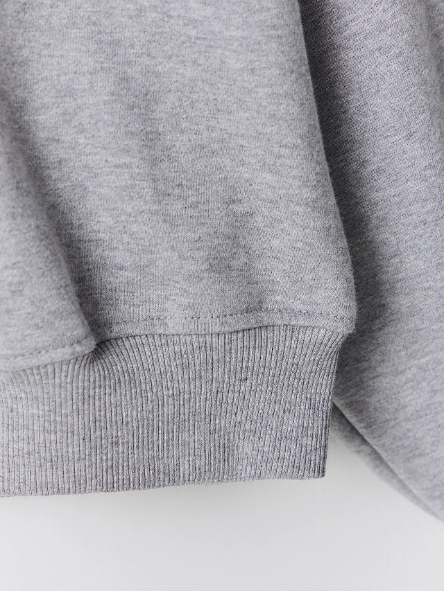 Толстовка женская серая на молнии - 8