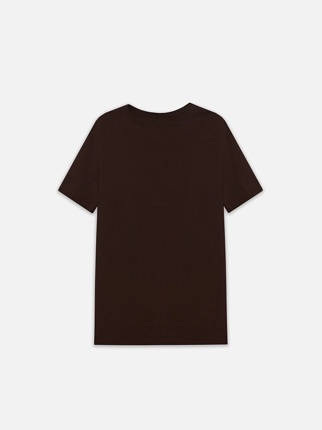 Футболка мужская базовая коричневая - 4