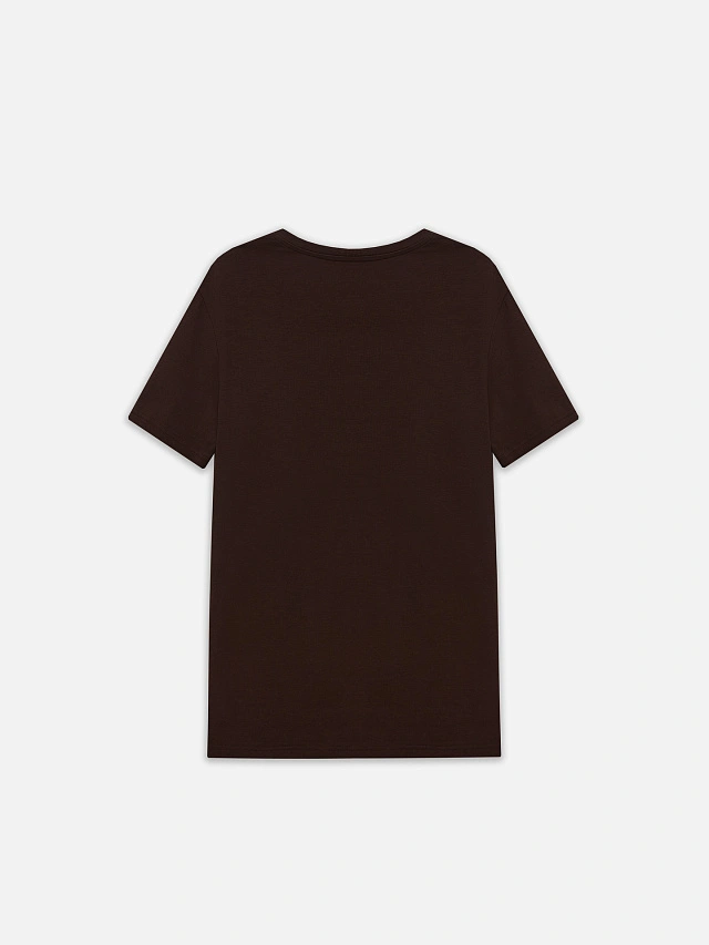 Футболка мужская базовая коричневая - 7