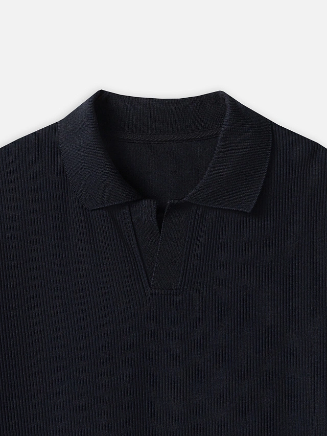 Джемпер-поло мужской черный - 5