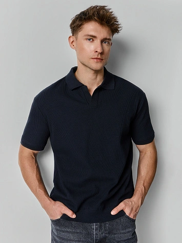 Джемпер-поло мужской черный