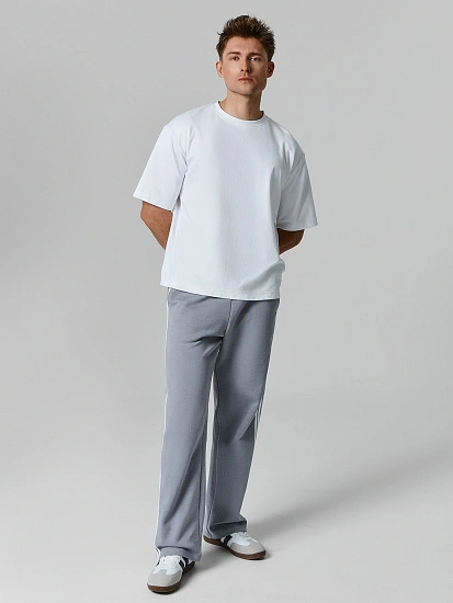 картинка Брюки мужские серые с лампасами от магазина мужской одежды Mark Formelle