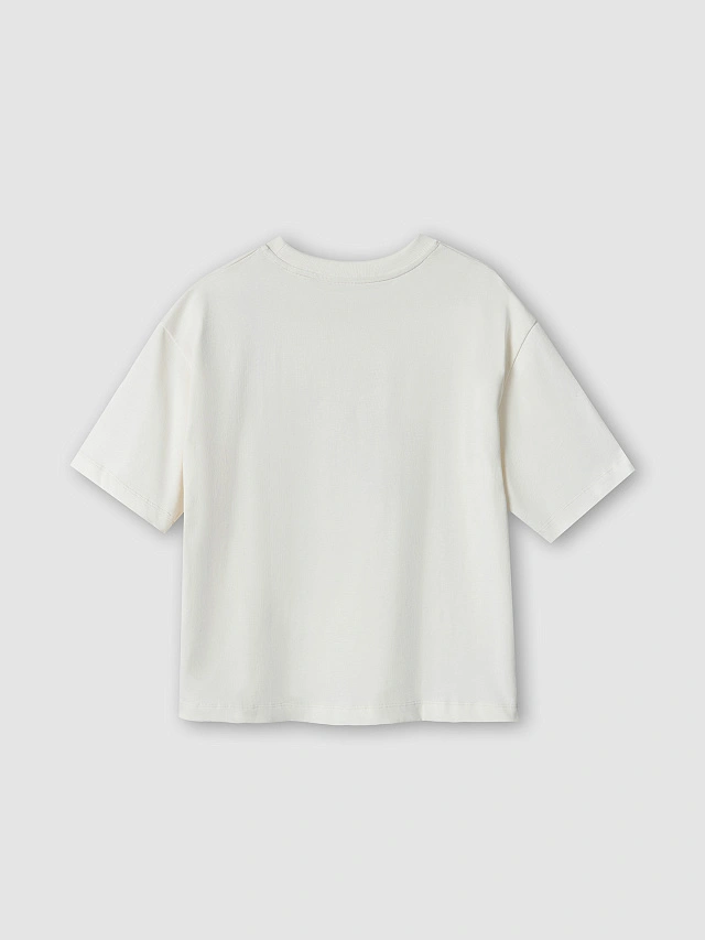 Футболка оверсайз женская молочная с принтом винтажных авто - 7