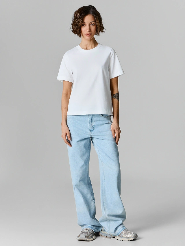 Футболка базовая женская белая - 2