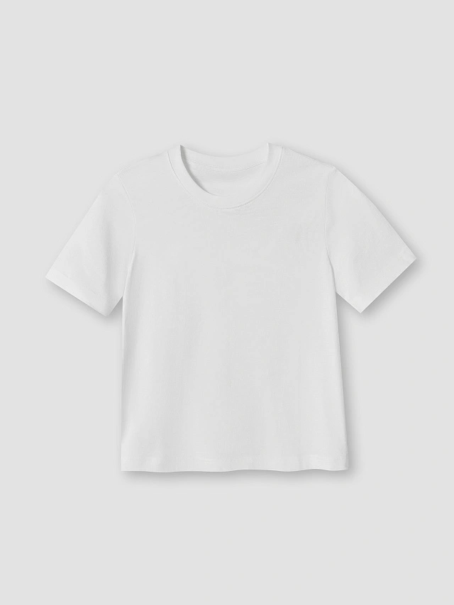 Футболка базовая женская белая - 4