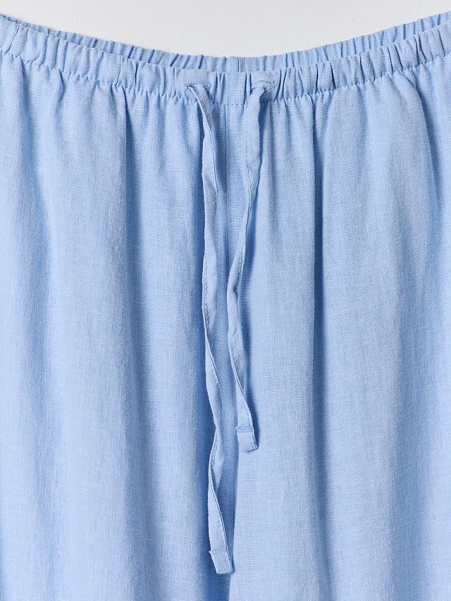 Брюки домашние женские голубые - 8